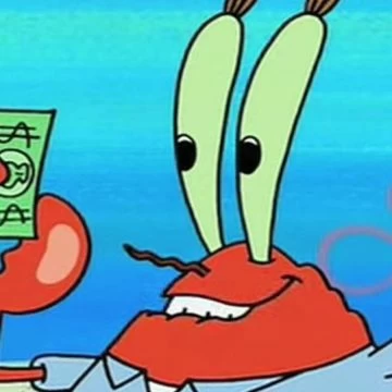 Picture of Mr. Krabs, one of TV's most notorious cheapskates.