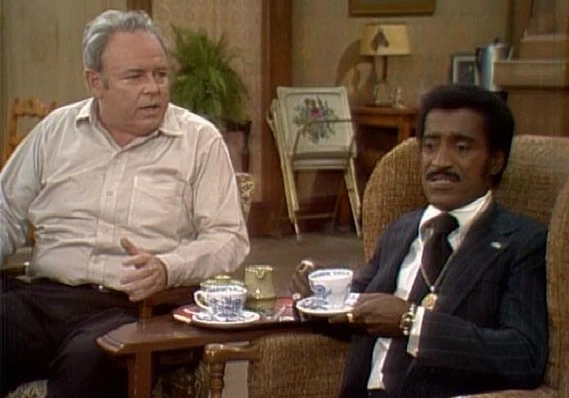 The meeting between Archie Bunker and Sammy Davis, Jr., on "All in the Family," may be one of the greatest moments in television history.