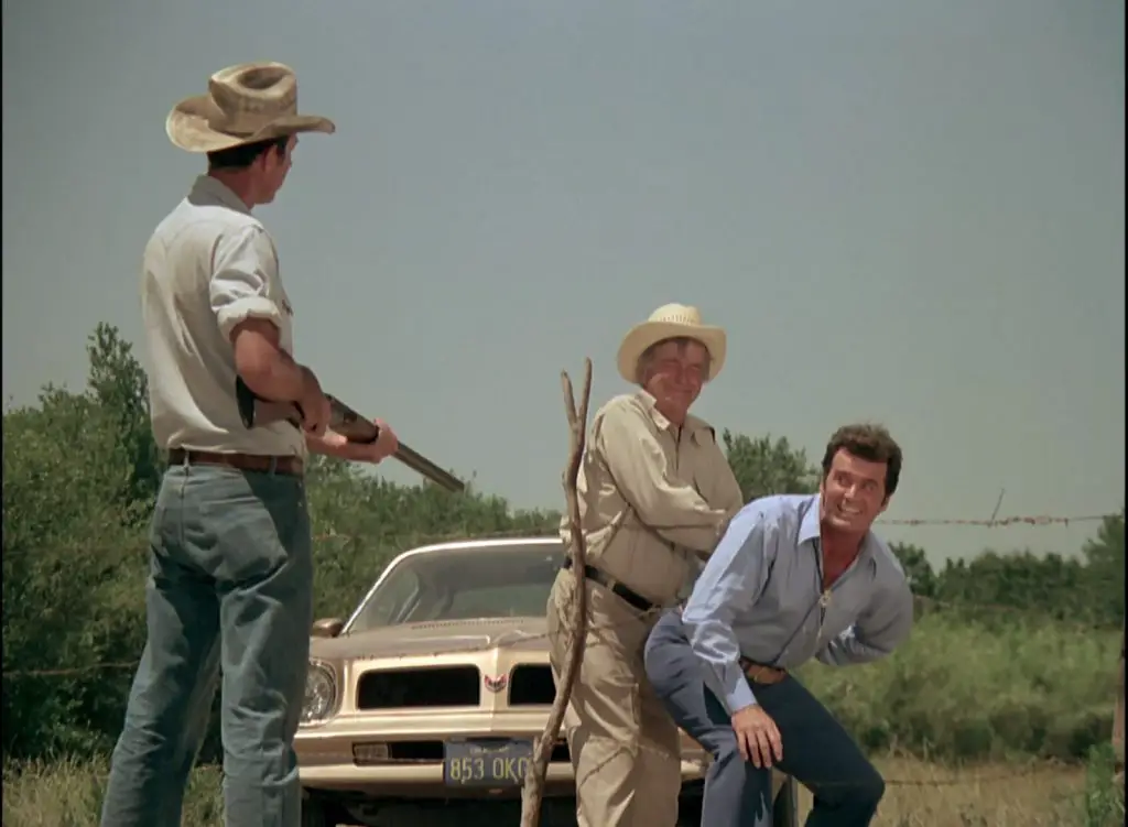 In "The Rockford Files" episode, "Coulter City Wildcat," Jim Rockford (James Garner) and his father Rocky (Noah Beery Jr) get entangled with bad guys who want land belonging to Rocky that has oil on it.