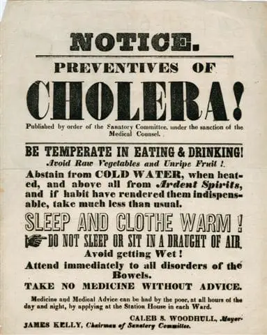 Posters such as this were common sightings in cities and towns in the 1800s.