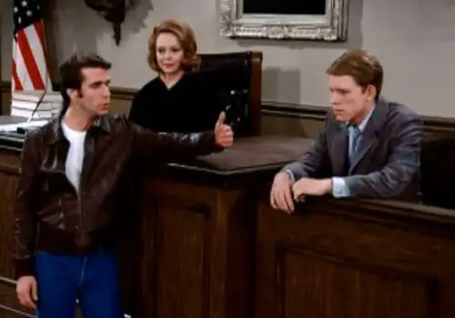 June Lockhart played a judge in a "Happy Days" episode entitled, "Two Angry Men."