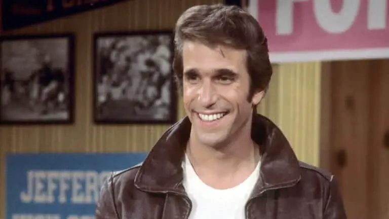 Henry Winkler, looking pretty happy, played the Fonz in "Happy Days."
