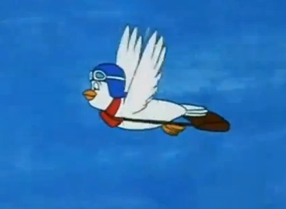 Yankee Doodle Pigeon, one of the stars of the 1960s cartoon series, "Dastardly & Muttley in Their Flying Machines" is a pigeon that's actually based on a real-life pigeon.